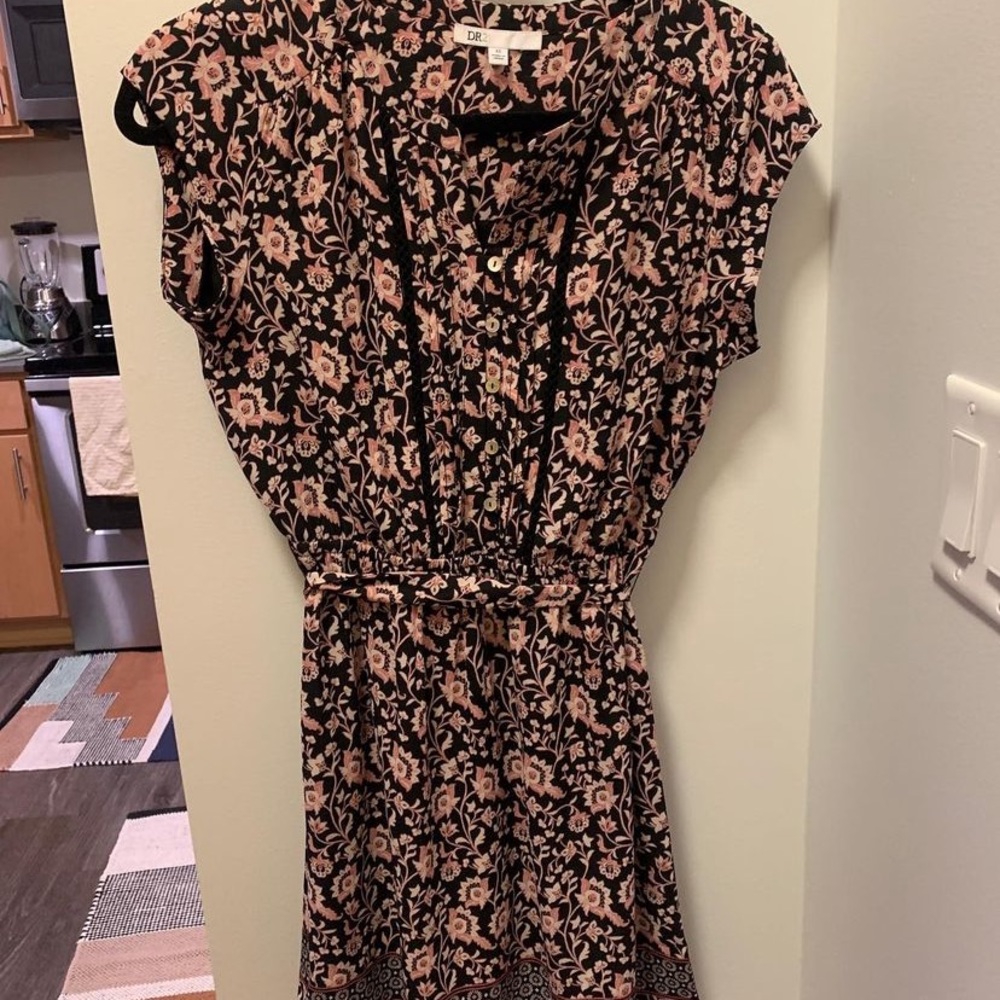 Pink floral dr2 dress size xs